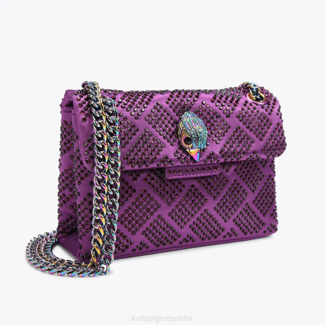 Kurt Geiger mujer Tela de Londres mini Kensington 2LPR37 | bolsas púrpura